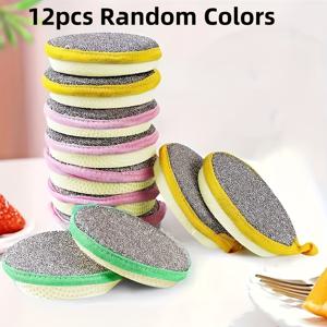 TEMU 12pcs PUKAMAN 식기세척용 스폰지 지우개, 두꺼운 비오일 주방 청소 브러시, 쉽게 보관할 수 있는 후크가 있는 냄비 닦는 패드, 어머니의 날과 다른 휴일을 위한 최고의 선물