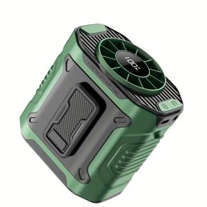 TEMU 2025 신제품 목/허리/몸 팬 - 10단계 강풍, USB 충전식 LED 라이트 휴대용 개인 냉각팬, 야외 활동 및 캠핑용 18650 리튬 배터리, 건설 작업자, 하이킹, 여행용, 가벼운 디자인, 내구성 있는 구조, 아웃도어 애호가용|캠핑선풍기