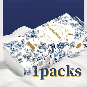 TEMU 1 팩 1200 개 매달린 대용량 티슈ペ퍼 - 5 층 두꺼운, 습식 및 건식 이중 사용, 부드럽고 튼튼한 수건, 가정, 상업 및 호텔 사용, 가정용 티슈 보관 | 우아한 티슈 박스 | 부드러운 티슈ペ퍼, 종이 타월|화장지