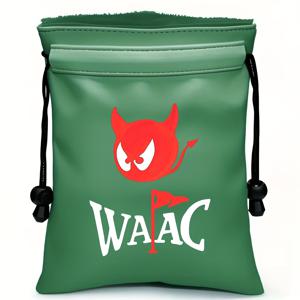 TEMU WAAC 골퍼 델럭스 골프 티 포크와 드로스트링 클로저 - 녹색 만화 디자인, 아빠, 데이 또는 크리스마스에 완벽한 선물, 골프 액세서리|골프파우치