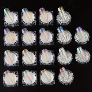 TEMU 18Box/세트 머메이드 오로라 네일 아트 글리터 파우더 달빛 거울 네일 먼지 오팔 스파클 크롬 홀로그래픽 젤 폴리시 매니큐어 장식|젤네일|매니큐어