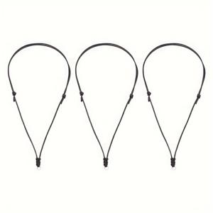 TEMU DIY 펜던트 목걸이 만들기용 조절 가능한 왁스 처리 폴리에스터 꼰 끈 30개 세트, 12.6-25.2인치(32-64cm) 블랙, 보석 공예 재료, 다목적 주얼리 줄, 매끄러운 질감