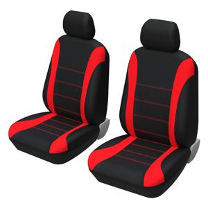 TEMU 스포츠 블랙 & 레드 카 시트 커버 - 폴리에스테르, 내구성 및 편안함, 자동차, SUV, 트럭용