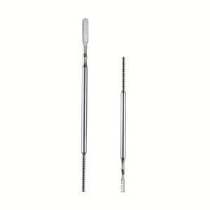 TEMU 2pcs 스테인리스 스틸 눈썹 분리기 및 커러 - 직선화, 엉키기 및 자연 눈썹 강화에 사용되는 듀얼-엔드 금속 눈썹 도구, 모든 빛 베이지 유형, 눈썹 강화, 세련된 금속 마감, 내구성 있는 구조에 사용되는 하이포알러지성 개인용품 미용 도구