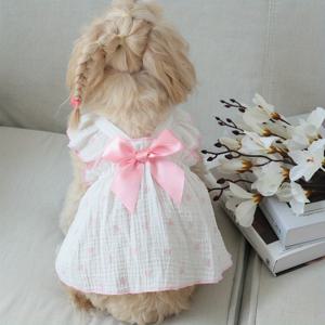 TEMU 하트 프린트 개 고양이 드레스 보 장식 귀여운 개 드레스 강아지 투투 스커트 생일 휴일 옷 고양이 새끼 고양이 작은 중간 대형 개를위한 옷