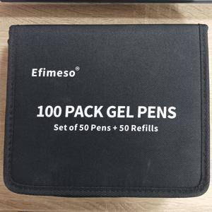 TEMU 컬러풀 젤 펜 세트, 50개의 젤 펜 + 50개의 교체용 리필 + 휴대용 가방 + 1개의 드로잉 북 포함, 0.8-1.0mm 부드러운 볼펜 팁 - 추가 액체 젤 잉크 - 컬러풀한 색상, 글리터, 메탈릭, 네온, 소프트 및 클래식 톤 - 그림 그리기, 색칠 및 쓰기에 완벽, DIY 인사말 카드 디자인