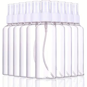TEMU 10개입 T Tersely 100ml 리필 가능 스프레이 병 - 미세 분사 기능, 누수 방지 PET+PP 여행용 보틀 (, 화장품, 캠핑 및 가정용) - 가벼운 재사용 투명 아토마이저 컨테이너, 핸드헬드 스프레이, 디자인, 내구성 강화, 뷰티 전문가용|오일스프레이