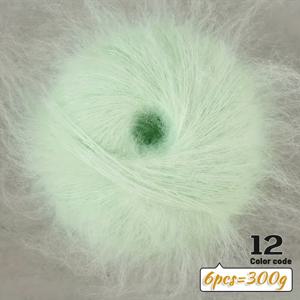 TEMU JIUWEIDIAOWANG 300g 실 패키지 - 6개의 모음, 50% 아크릴, 30% 알파카, 20% 앙고라, DIY 뜨개질 및 크로셋용 오브레 및 레이스 혼합사, 가을 겨울 패션 스웨터, 숄 및 자켓.