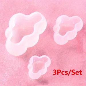 TEMU 3개/세트 구름 모양 실리콘 몰드, DIY 캔들 비누 만들기 몰드, 주얼리 제작 몰드, 소중형 대형 크기, 불규칙한 모양, 왁스 공예용 미술 용품