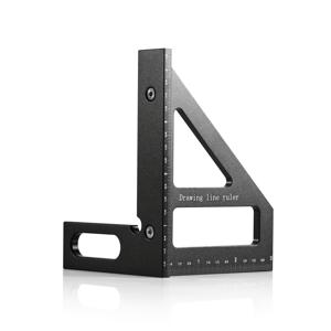 TEMU 정밀 3D 다각도 측정 자, 45/90도 알루미늄 합금 목공 사각형, 목수, 건축업자 및 DIY 프로젝트용 고정밀 레이아웃 도구, 레이저 각인 스케일, 읽기 쉬운 & 녹 방지 디자인