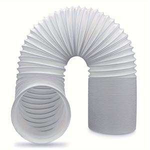 TEMU 1pc FlexiVent 유니버설 피트 휴대용 에어컨 배기 호스, 1.5m 확장 가능한 AC Vent, 반시계 스레딩, 튼튼한 폴리프로필렌, 쉬운 설치, 전원 공급 필요 없음|이동식에어컨|휴대용에어컨|이동형에어컨