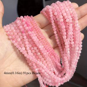TEMU 2/3/4mm 자연적인 로즈 쿼츠 비즈 - 핑크 패치드 자유로운 스페이서 돌, 보석 만들기, DIY 팔찌 및 목걸이, 여성과 소녀에게 완벽한 선물, 보석 만들기 용품 | 패치드 비즈 | 부드러운 텍스처, 로즈 쿼츠 보석