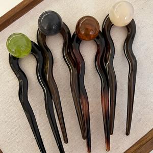 TEMU 4pcs 레트로 U자형 헤어핀, 고급 여름 머리띠 액세서리