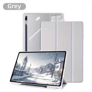 TEMU 삼성 갤럭시 탭 S6 라이트 10.4인치 S9 FE 10.9인치 S10 FE S10 플러스 S9 플러스 S9 FE 플러스 S7 플러스 S7 FE S8 플러스 12.4인치 스마트 투명 뒷면 태블릿 커버용 매트 아크릴 케이스