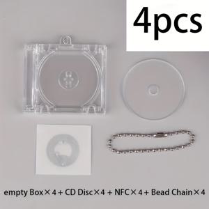 TEMU 2개/4개 미니 투명 음악 CD 케이스 키체인 NFC 태그 포함, DIY 커스터마이징 가능한 키체인 & 백팩 액세서리, 기술 애호가를 위한 미니 CD 키체인, 장식용 키체인, 재미있는 디자인, 선명한 구조