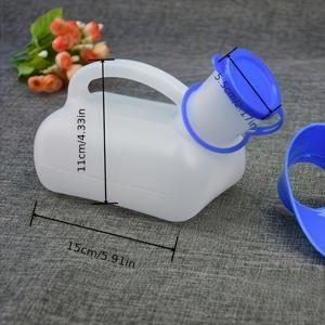 TEMU 남녀공용 휴대용 여행 화장실 - 1리터 누수 방지 소변기, 인체공학적 손잡이, 내구성 플라스틱 캠핑화장실, 차량 및 RV용, 야외 활동 및 비상 사용, 안전한 스크류 뚜껑, 견고한 구조, 휴대가 편리한 휴대 디자인