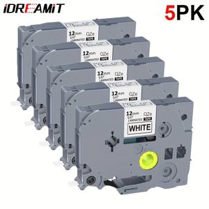 TEMU 브라더 P-터치용 5개입 IDREAMIT 라미네이트 라벨 메이커 테이프 - 12mm (0.47