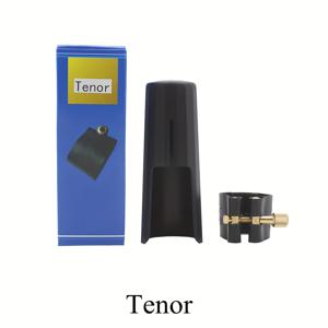 TEMU 알토/테너/소프라노 색소폰용 프로페셔널 마우스피스 캡 & 리가처 클립 - 내구성 있는 플라스틱, 블랙, 핏, 색소폰 액세서리