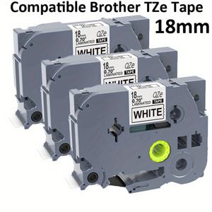 TEMU 3개 Brother P-Touch TZe-241 라벨 테이프, 0.7