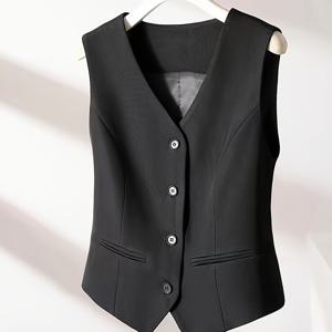 TEMU 스타일 여성용 민소매 조끼 가디건 - 신상 루즈핏 다재다능한 얇은 디자인