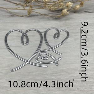 TEMU 1개 금속 커팅 다이 컷 다이 몰드 하트 러브 장식 스크랩북 종이 공예 블레이드 펀치 스텐실 다이