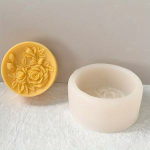 TEMU 수제 비누, 장미 꽃 디자인, 불규칙한 모양의 DIY 공예 몰드를 위한 실리콘 수지 주조 몰드