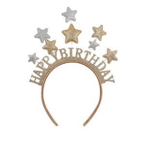 TEMU 1pc 귀여운 반짝이는 다섯 꼭지 별 생일 파티 드레스 업 머리띠 머리 장식, 생일 파티 착용 장식에 적합한 세련된 Y2K 스타일
