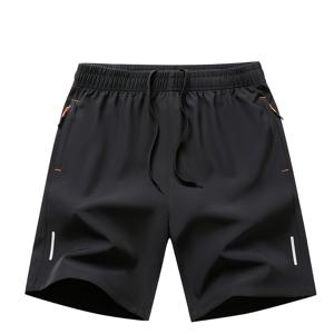 TEMU 남성 아이스 슬리키 섬유 원단 러닝 반바지 - 통기성, 주름 방지 운동 반바지, 끈 허리 & 지퍼 포켓, 체육관, 테니스, 스케이트보드, 요가, 체육관 반바지, 요가 의류, 스포티 스타일, 미끄럼 방지 구조