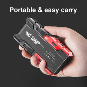 TEMU 1개 미소 짓는 상어 휴대용 초밝은 손전등, USB 충전식 LED 플래시라이트, 파워뱅크, 캠핑 및 시 소형 핸드헬드 전지 등|보조배터리|후레쉬