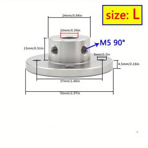 TEMU 1pc 알루미늄 합금 강성 플랜지 커플링 - 3mm, 6mm, 10mm에 걸쳐있는 내구성 있는 모터 샤프트 커넥터, 육각 및 원형 구멍으로 쉽게 설치할 수 있는 DIY 프로젝트 및 모터 지원에 이상적 - 모터 샤프트 지원 커넥터|브론즈 패스트너|알루미늄 합금 커넥터