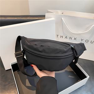 TEMU 여성용 스타일리시 나일론 크로스바디 백 - 조절 가능한 스트랩, 지퍼 클로저, 그린/블랙, 캐주얼 & 프로페셔널 일상용 컴팩트 숄더백, 다용도 여행 파우치, 견고한 구조