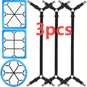 TEMU 3pcs 시트 홀더 스트랩, 신축성 있는 스트랩과 코너 클립이 있는 조절 가능한 시트 홀더, 침구, 매트리스, 시트 고정 브래킷