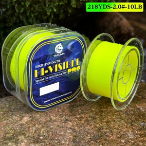TEMU 야쿠마 200M/218YDS 초내마모 나일론 낚싯줄, 5LB-42LB 노랑, 다양한 낚시 상황에 다재다능, 크리스마스, 할로윈, 설날, 추석에 이상적