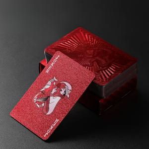 TEMU 1pc 레드 드래곤 & 로즈 플레잉 덱, PVC 소재, 내구성, 접이식 및 방수, 성인용 크리에이티브 카드 게임, 상자 용기 포함, 파티 소품, 텍사스 홀덤, 탁상 게임, 14세 이상 권장, 할로윈, 크리스마스, 추수감사절에 적합