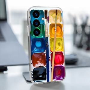 TEMU Samsung Galaxy S25Ultra, S25, S24Ultra, S24Plus, S24FE, S23, S23Plus, S23Fe, S22, S22Plus, S21Fe, S20, S20Plus, S20Fe, S10E, S10Plus, S10Lite, S9 폰을 위한 페인트 트레이 투명 소프트 케이스