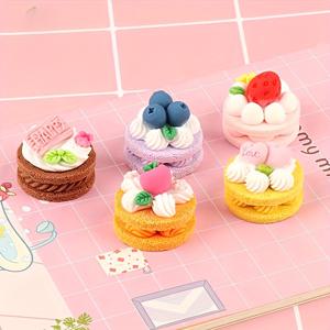 TEMU 5pcs 아름다운 대형 비식용 케이크 3D 장식 배치 웨딩 사진 프롭, 새해, 부활절, 데이 완벽한 휴일 선물