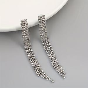 TEMU 섹시하고 반짝이는 라인스톤 프린스 클립 온 이어링, 구리, 뚫지 않음, 파티 및 밴쿼트에 완벽한, 마르디 그라스 데이 액세서리, 올 시즌 착용, 파티 보석|스타일리시한 이어 클립|라인스톤 장식, 고급 이어링