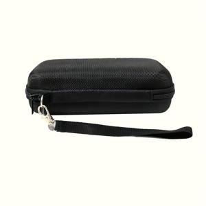 TEMU 1개 귀 온도계 여행 보관 케이스, 내구성 있는 EVA 하드 쉘, 방탄 지퍼 보호 박스 및 끈 포함, 블랙 전자 온도계 수납 가방, 귀 온도계용 정리함