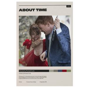 TEMU 1개, 무테, 'About Time' 영화 포스터 테마 캔버스 벽 예술. 거실, 침실 및 공부방 장식에 적합하며, 영화 팬을 위한 훌륭한 선물입니다. 12x18인치, 2D 평면, 방 장식에 완벽함