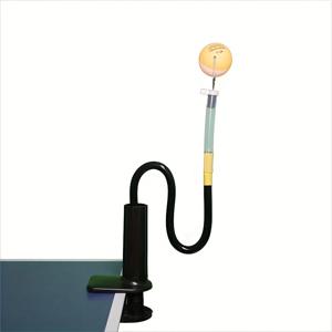 TEMU 블랙 테이블탑 테이블 테니스 서브 트레이너(조절 가능한 높이 스탠드 포함) - 튼튼한 ABS, 초보자 및 숙련된 선수에게 이상적, 테이블 테니스 훈련 장비 | 조절 가능한 높이 스탠드 | 튼튼한 구조, 테이블 테니스 훈련 도구