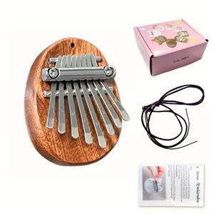 TEMU 미니 칼림바 손가락 피아노 8키 목재, 매달린 로프가 달린 우아한 손가락 피아노 악기, 친구에게 이상적인 선물, 데이, 성인 초보자에게 적합