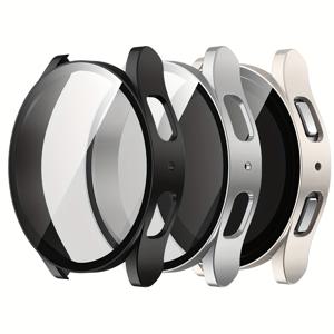 TEMU 4/5/7 FE/6/7 FE용 강화 유리 케이스 3개 세트 - 군사 방탄, 안티핑거프린트 매트 마감, 40mm & 44mm 호환 | 완벽한 남녀공용 선물세트|스마트워치|케이스