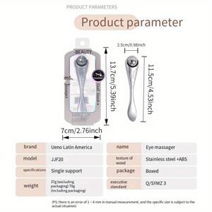 TEMU 롤링 볼이 있는 LMLTOP 휴대용 아이 마사지 스틱 - 다크서클 및 부기 감소, 무향 수동 눈가 케어 크림 어플리케이터, 여행에 적합한 도구
