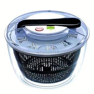 TEMU SeNBOWE 5L 수동 양파스핀 및 채소 건조기 - 안전 커버, 회전 핸들, 프랑스 프라이 및 그린을 위한 이상적인 양파스핀, 효율적인 건조를 위한 주방 가전, 샐러드 양파스핀
