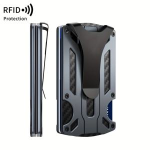 TEMU RFID 차단 탄소 섬유 지갑 - 슬림 메탈 및 알루미늄 카드 홀더, 여성용 슬림 피트, 슬림 피트 지갑 | 지갑 | 세련된 지갑 디자인, RFID 지갑|카드지갑