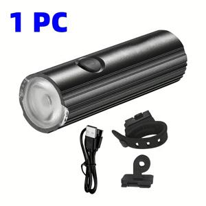 TEMU 1pc Paweinuo 1500LM LED 자전거 헤드라이트, USB 충전식 사이클링 라이트, 알루미늄 합금, 비수면 방지, 4가지 모드, 18650 리튬 배터리, 산악 및 도로 자전거에 적합, 할로윈, 크리스마스, 추수감사절, 새해에 이상적