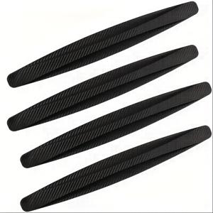 TEMU 4개 탄소 섬유 방지 스크래치 보호 스트립 - 전면 및 후면 범퍼 고무 가드, 내구성 있는 PC 소재, 강화된 차량 보호 액세서리, 자동차 보호대
