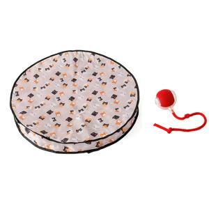 TEMU 2pcs 고양이 장난감 세트, 라운드 더블 레이어 헌팅 커버 및 자동 고양이 볼, 실내 놀이용 상호 작용 고양이 장난감, 고양이 엔터테인먼트 | 재미있는 고양이 장난감 | 내구성 있는 고양이 장난감