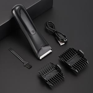 TEMU MIGUAN 남성용 바디 트리머 및 전기 면도기 - 세라믹 블레이드, USB 충전식, 3단계 조절 가능, 전체 바디 털 제거용 에르고노믹 디자인, 엉덩이 및 얼굴 트리밍, 세련된 블랙, 관리 도구, 현대적인 관리, 내구성 있는 구조