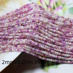 TEMU 1줄 39cm 천연 원형 커팅 비즈 - DIY 주얼리 만들기용 멀티컬러 그라데이션 보라 핑크 화이트 구슬, 목걸이 팔찌 귀걸이 공예 재료, 수제 아티스트용 비즈